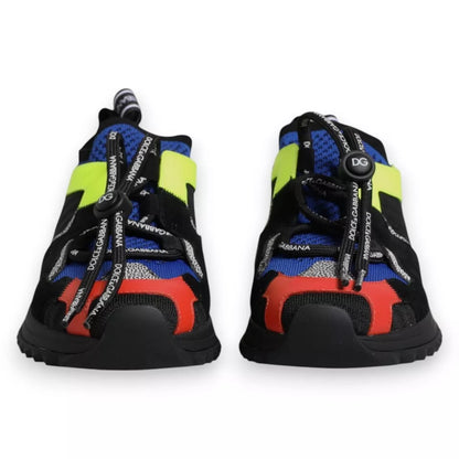 Dolce & Gabbana Aren Women's Slip On Polyester Nylon Calf Leather & Cotton Sneakers - Multicolor