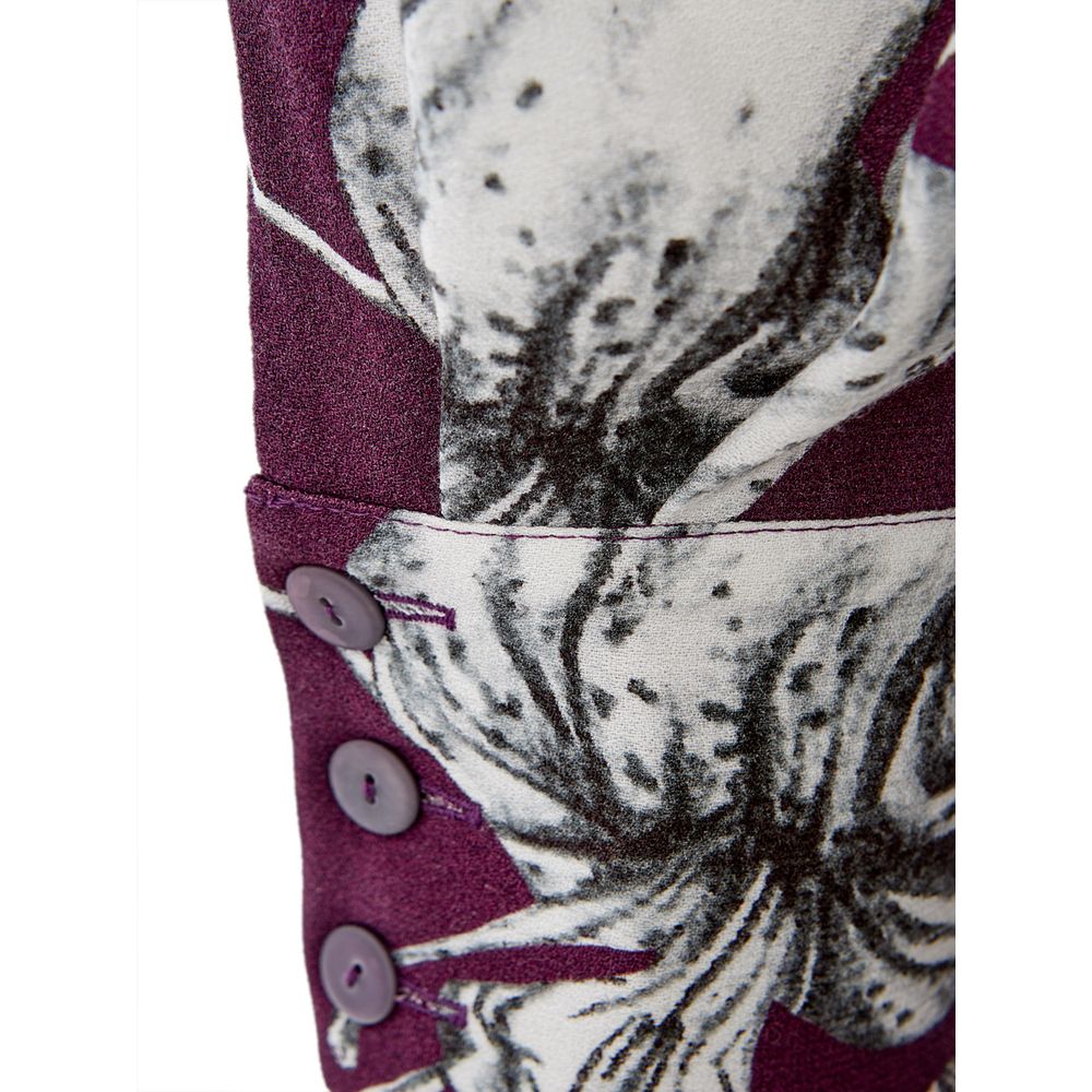 Lardini Elegant Purple Viscose Wrap Dress