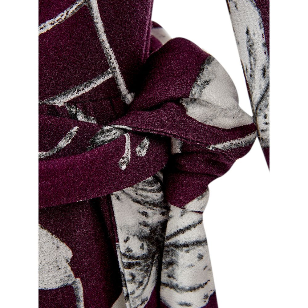 Lardini Elegant Purple Viscose Wrap Dress
