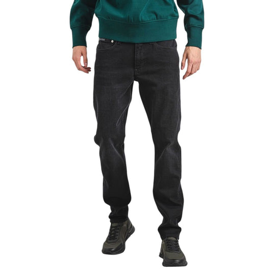 Calvin Klein Jeans Black Cotton Slim Taper Jeans