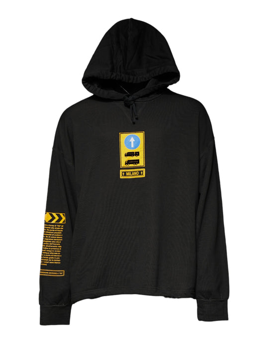 Dolce & Gabbana Men's Regular Fit Cotton Sweatshirt Hoodie - Black