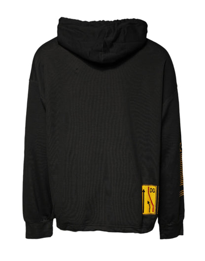 Dolce & Gabbana Men's Regular Fit Cotton Sweatshirt Hoodie - Black