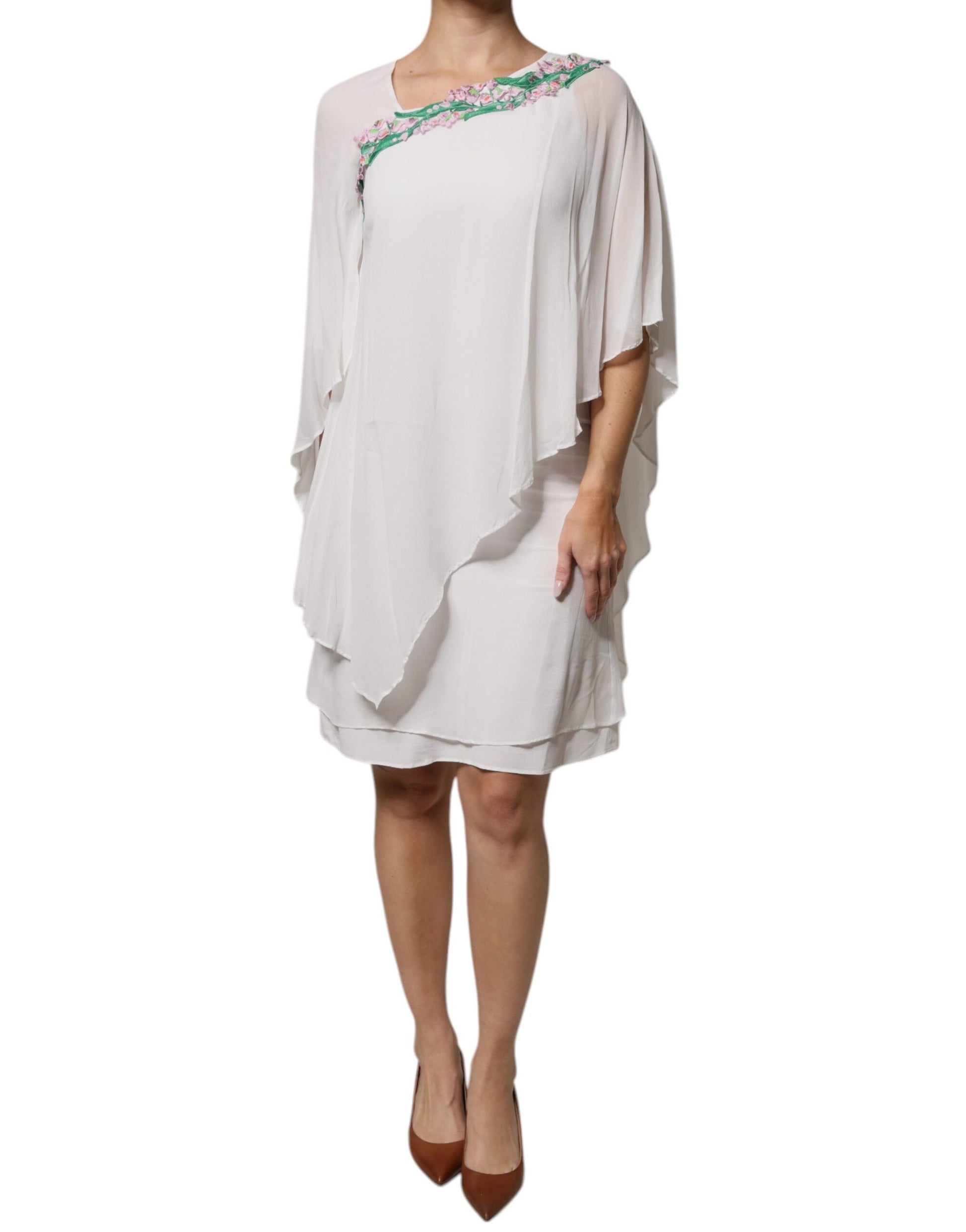 white chiffon shift dress $129 CeCe Women's White Off the Shoulder Clip Dot Chiffon Shift Dress Size 2