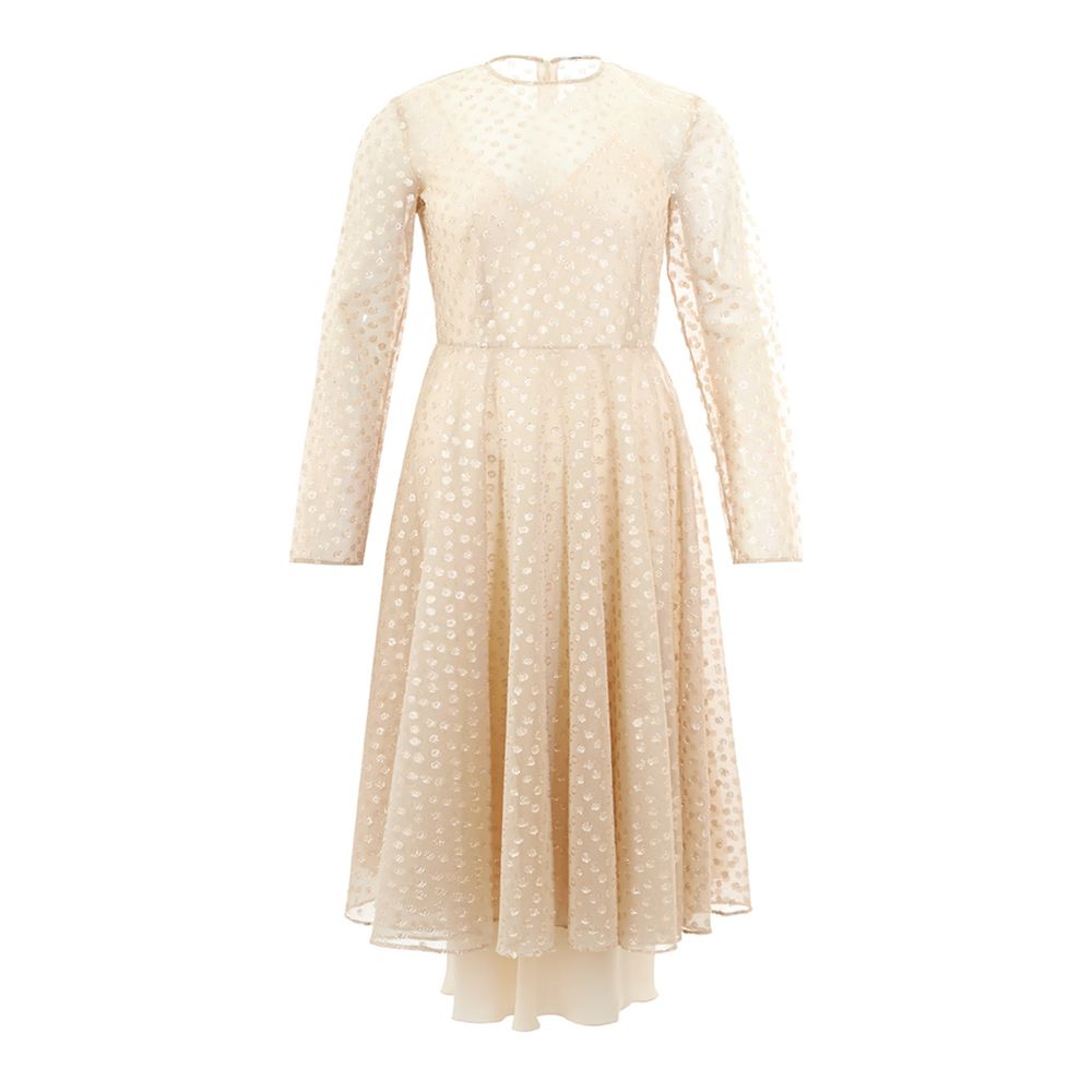 Beige Cotton Dress Elegance from Lardini
