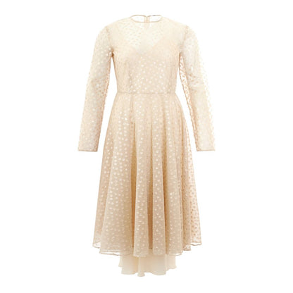 Beige Cotton Dress Elegance from Lardini