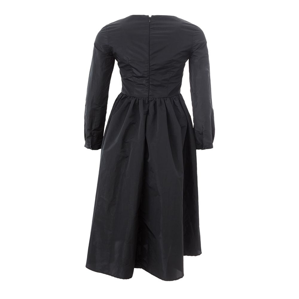 Lardini Classic Elegance V-neck Black Dress