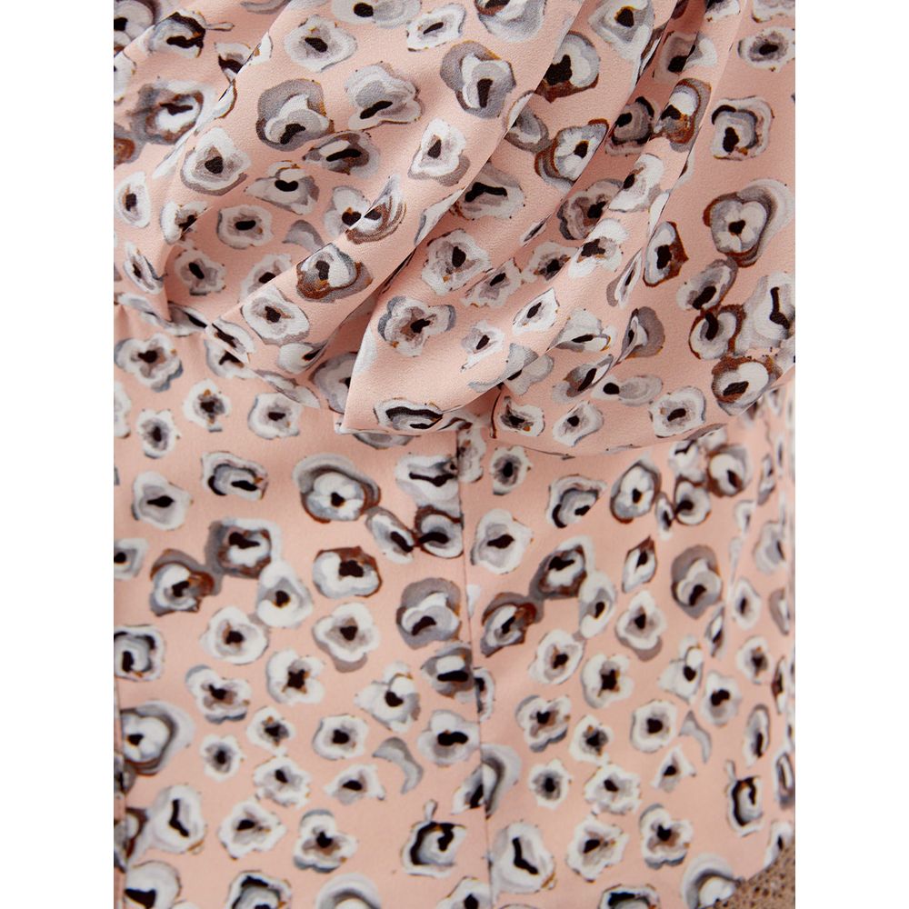 Lardini Elegant Pink Acetate Floral Summer Dress