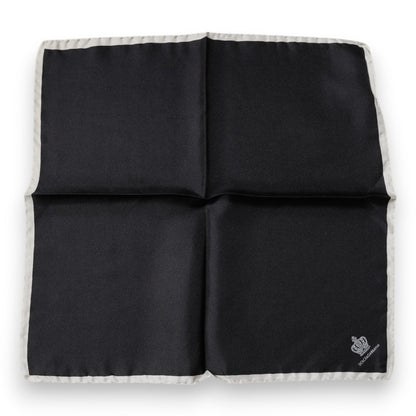 Dolce & Gabbana Black Crown Logo Square Handkerchief Scarf