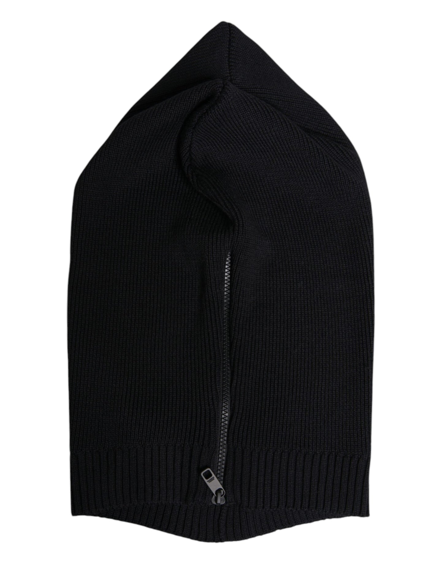 Dolce & Gabbana Black Wool Whole Head Wrap Balaclava Hat