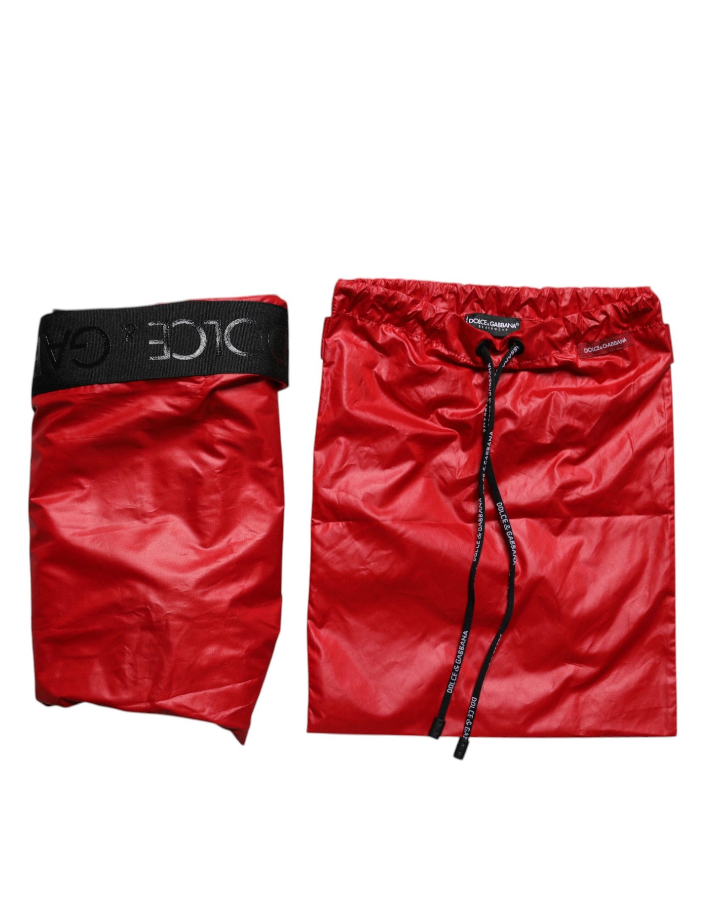 Dolce & Gabbana Red Polyester Beachwear Shorts 2Pc Swimwear