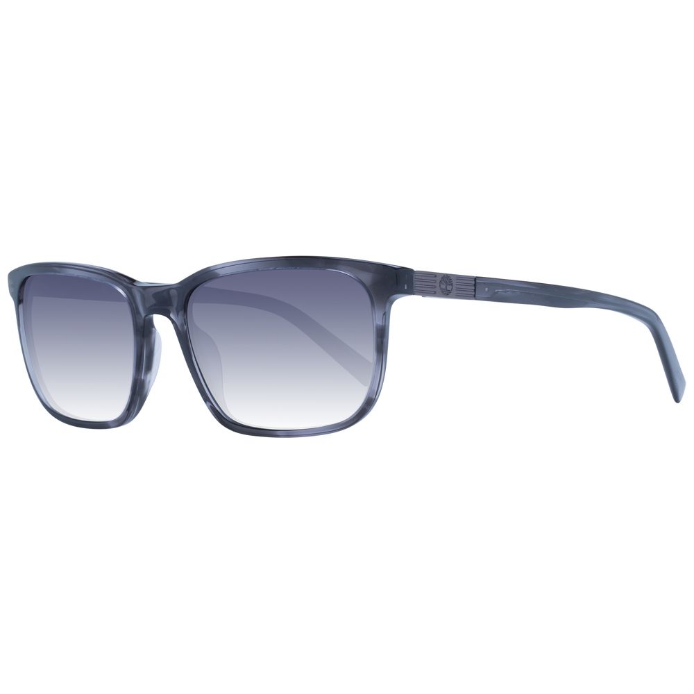 Sunglasses by Timberland for men in acetate and gray presents a enviable silhouette, featuring gray coloured frame and rectangle full-rim frame design with polarized gradient category-3-dark-tint lens for a enviable look.