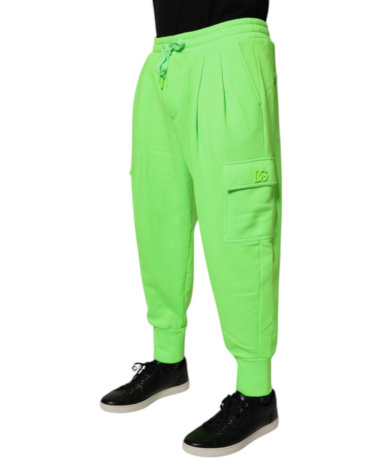 Dolce & Gabbana Neon Green Cargo Jogger Men Sweatpants Pants