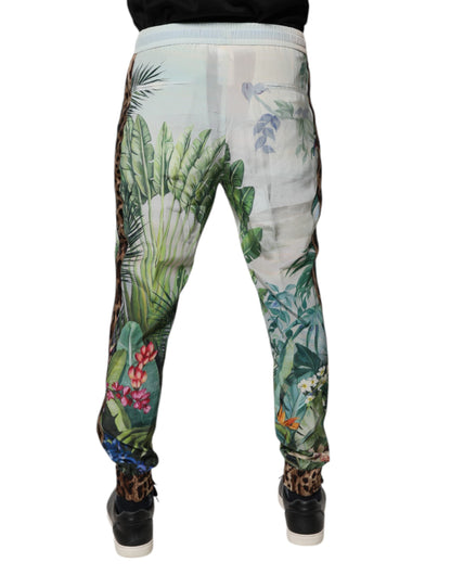 Dolce & Gabbana Multicolor Tropical Jogger Sweatpants Pants