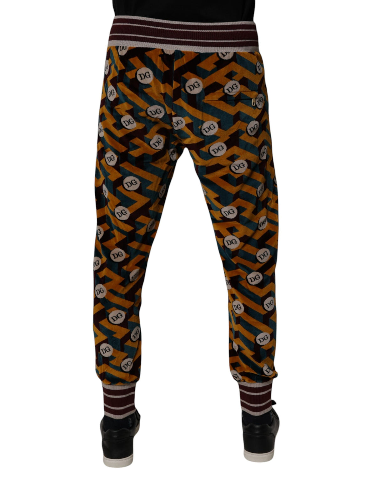 Dolce & Gabbana Men's Nylon Cotton Jogger Sweatpants - Multicolor Monogram