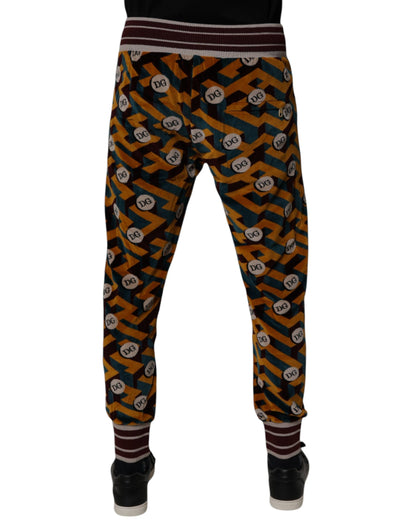 Dolce & Gabbana Men's Nylon Cotton Jogger Sweatpants - Multicolor Monogram