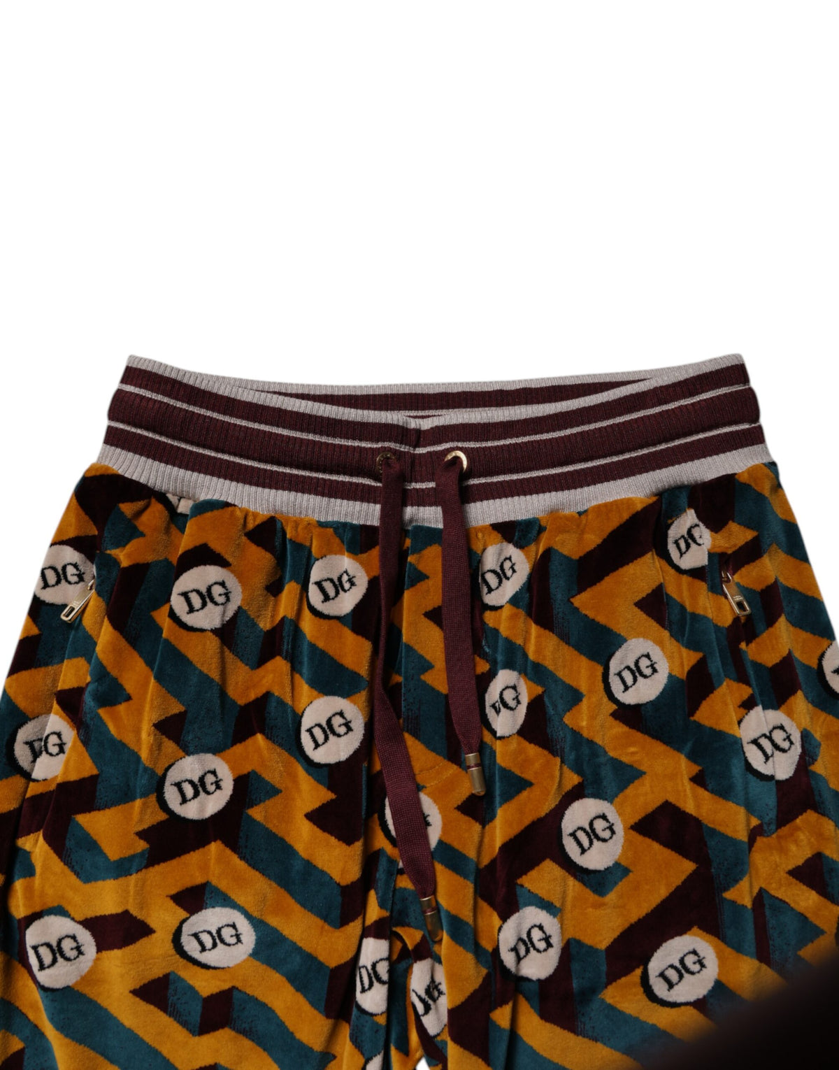 Dolce & Gabbana Men's Nylon Cotton Jogger Sweatpants - Multicolor Monogram