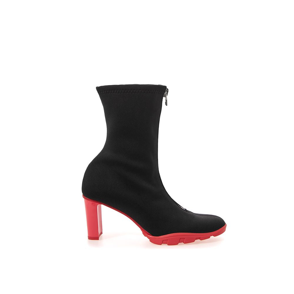 High-Heel Sock Ankle Boots by Alexander McQueen for women in neoprene black features an enchanting design from the Women's Neoprene High-Heel Sock Ankle Boots collection, highlighting a enchanting 10-cm-heel high-heel and round toe style for a refined look.