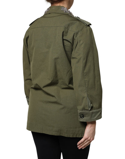 Dolce & Gabbana Women's Cotton Polyester Jacket - Military Green
