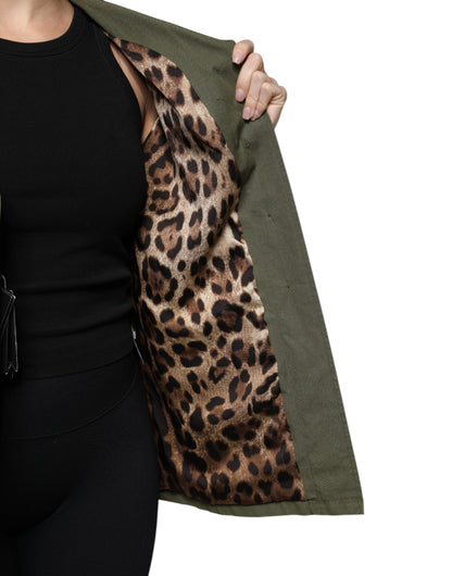 Dolce & Gabbana Women's Cotton Polyester Jacket - Military Green