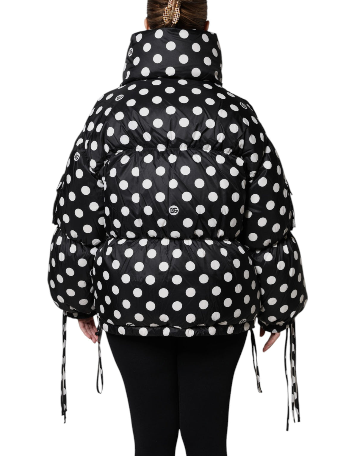 Dolce & Gabbana Women's Nylon Puffer Jacket - Black White
