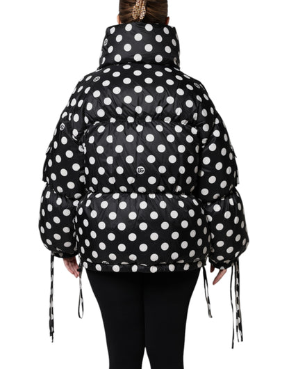 Dolce & Gabbana Women's Nylon Puffer Jacket - Black White