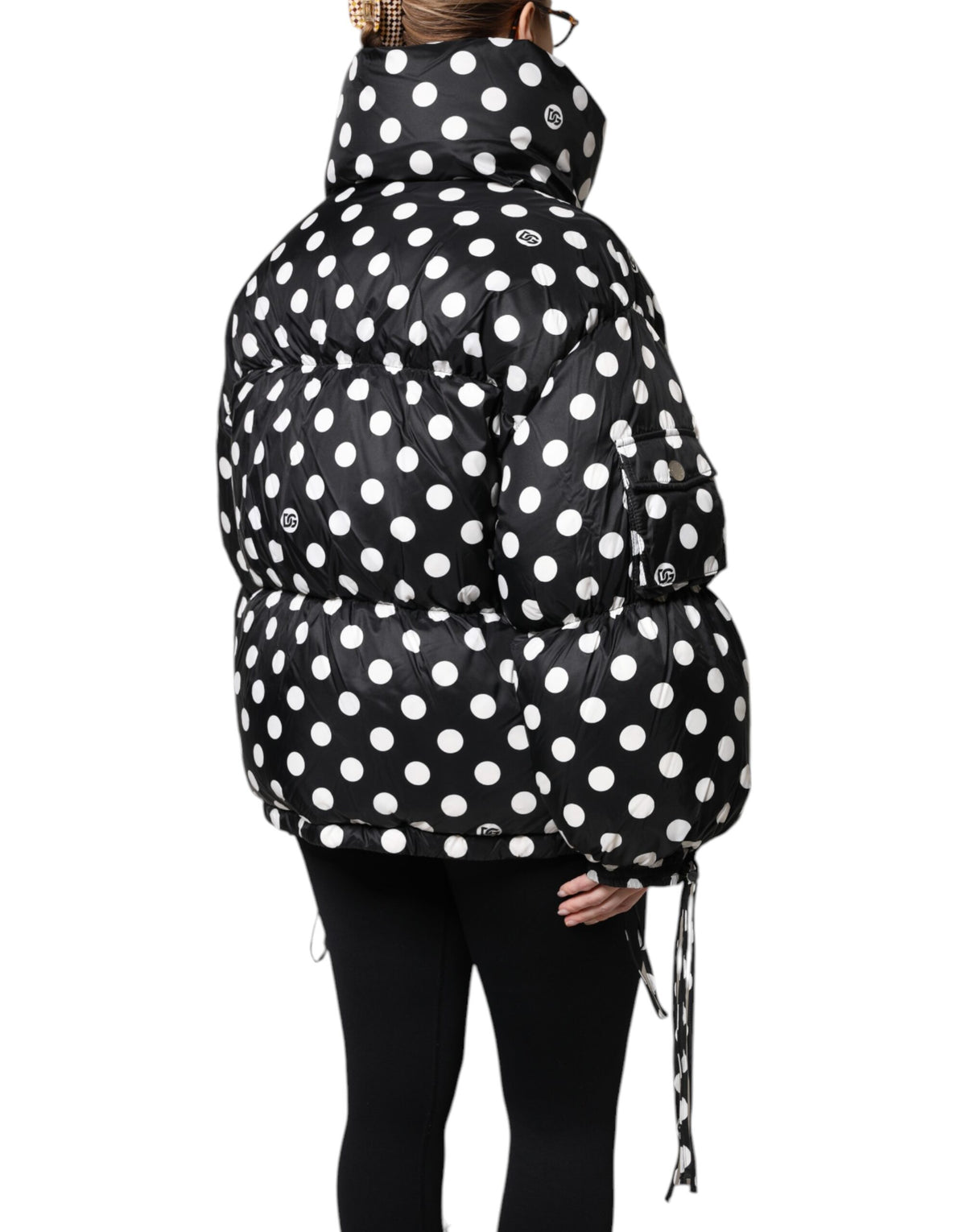 Dolce & Gabbana Women's Nylon Puffer Jacket - Black White