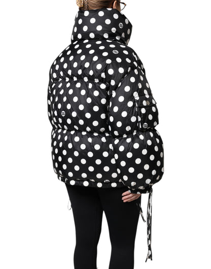 Dolce & Gabbana Women's Nylon Puffer Jacket - Black White