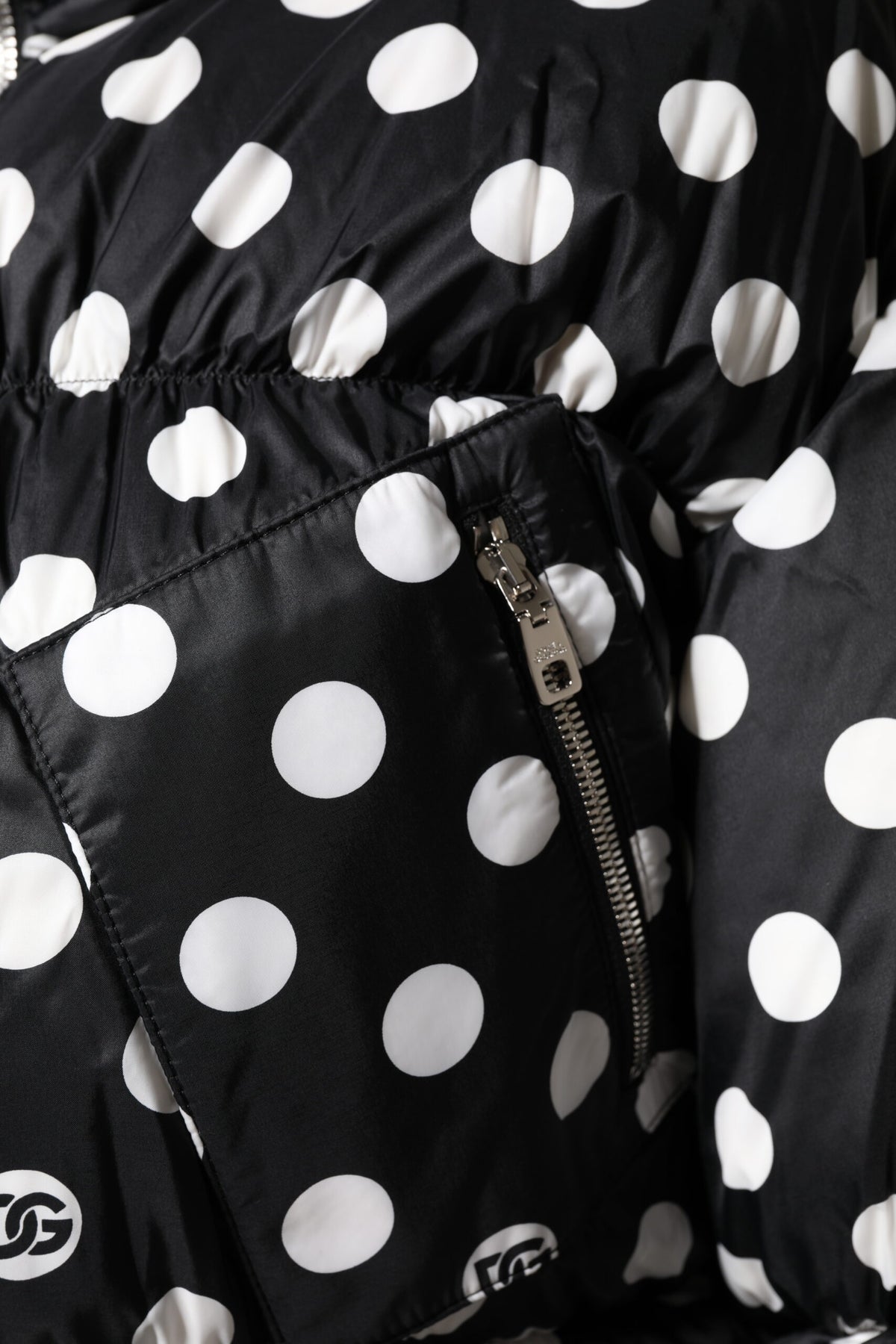 Dolce & Gabbana Women's Nylon Puffer Jacket - Black White