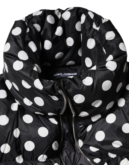 Dolce & Gabbana Women's Nylon Puffer Jacket - Black White