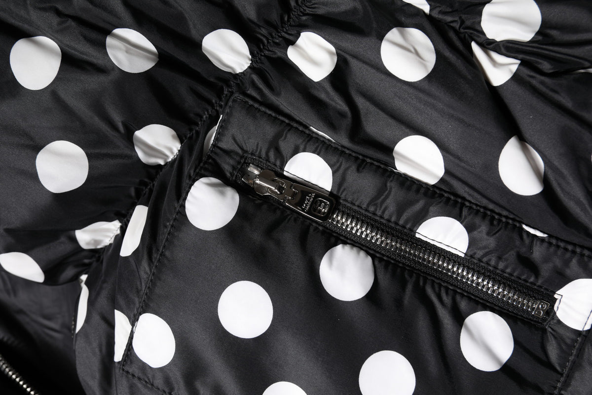Dolce & Gabbana Women's Nylon Puffer Jacket - Black White