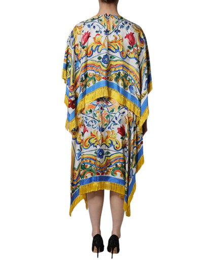 Dolce & Gabbana Women's Short-Sleeve Rayon Silk & Elastane Maxi Short Dress - Multicolor Print