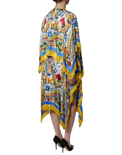 Dolce & Gabbana Women's Short-Sleeve Rayon Silk & Elastane Maxi Short Dress - Multicolor Print