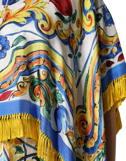 Dolce & Gabbana Women's Short-Sleeve Rayon Silk & Elastane Maxi Short Dress - Multicolor Print