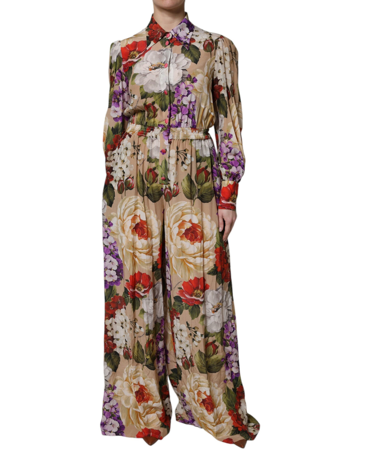 Dolce & Gabbana Women's Silk Crepe Dress - Multicolor Patterned Floral