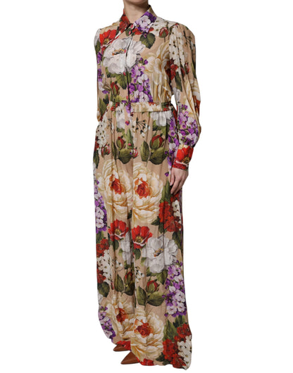 Dolce & Gabbana Women's Silk Crepe Dress - Multicolor Patterned Floral