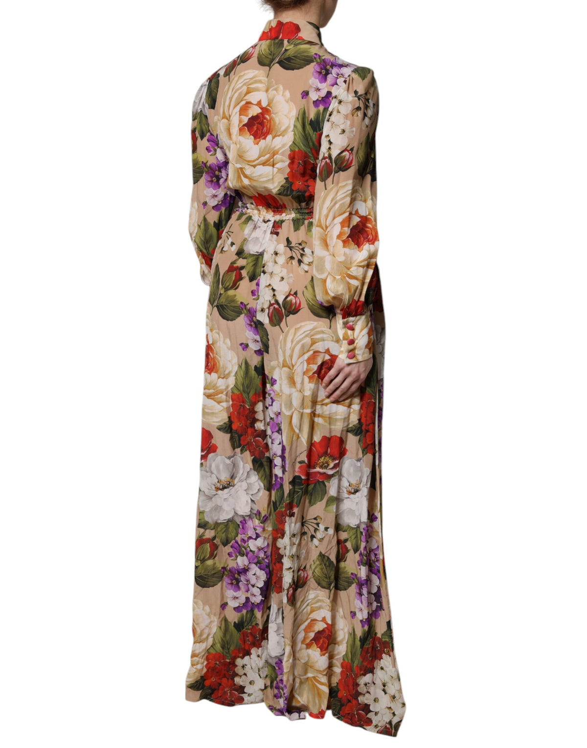 Dolce & Gabbana Women's Silk Crepe Dress - Multicolor Patterned Floral