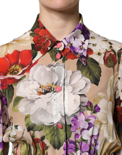 Dolce & Gabbana Women's Silk Crepe Dress - Multicolor Patterned Floral