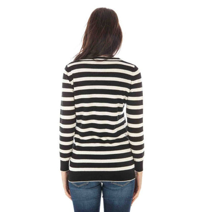 Black Wool V-neck Sweater