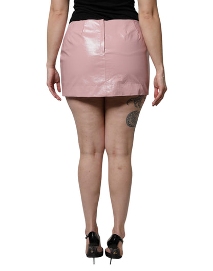 Dolce & Gabbana Women's High Rise Silk & Cotton Mini Skirt - Pink