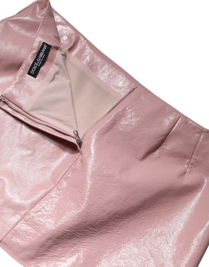 Dolce & Gabbana Women's High Rise Silk & Cotton Mini Skirt - Pink