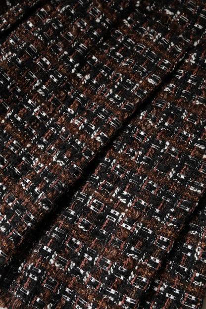 Dolce & Gabbana Women's Pencil High Rise Polyester Cotton Tweed & Alpaca Wool Mini Skirt - Multicolor Tartan