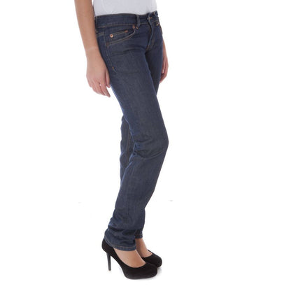 Blue Cotton Low Rise Jeans