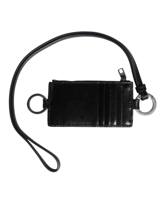 Dolce & Gabbana Horse Leather Cardholder Wallet - Black