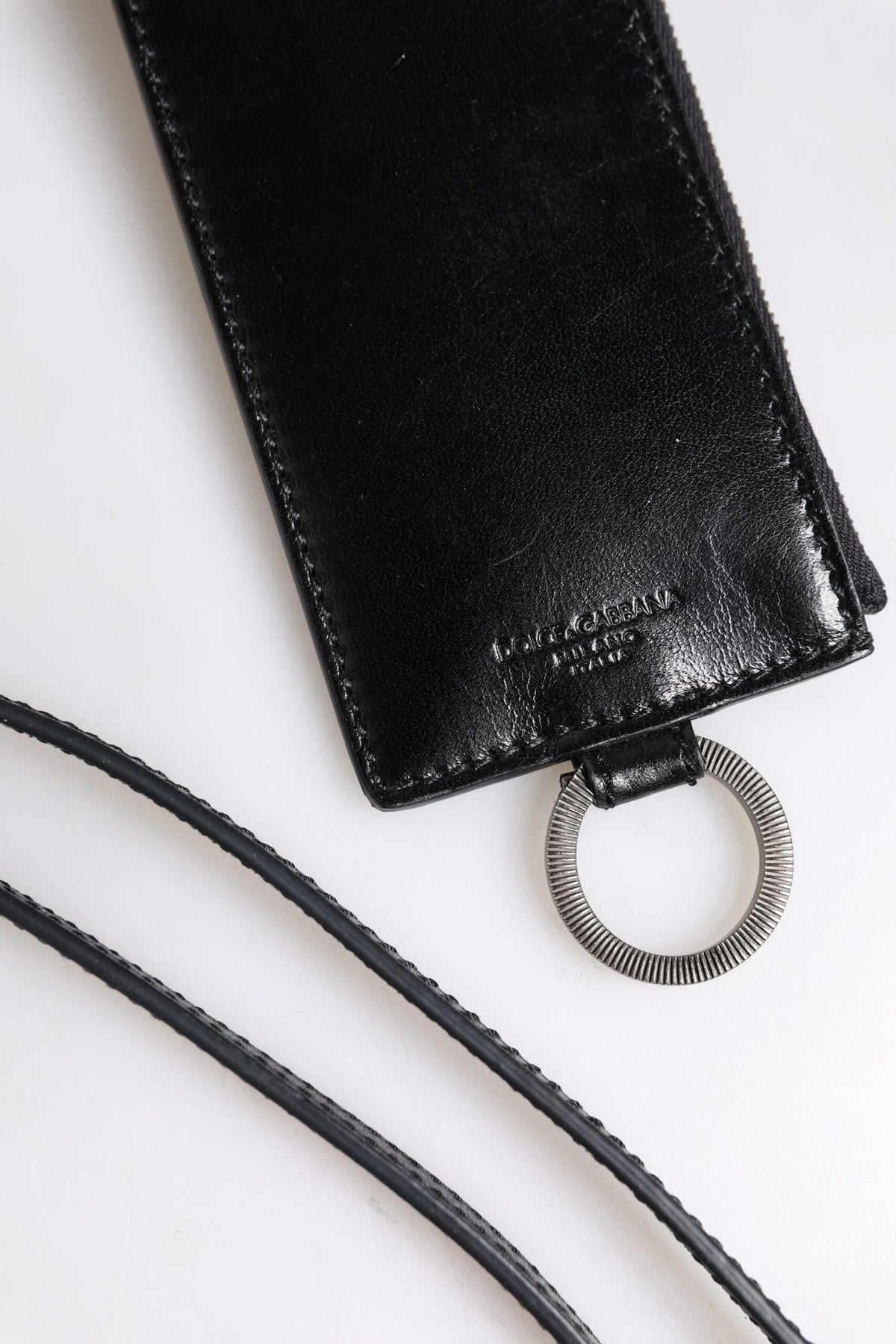 Dolce & Gabbana Horse Leather Cardholder Wallet - Black