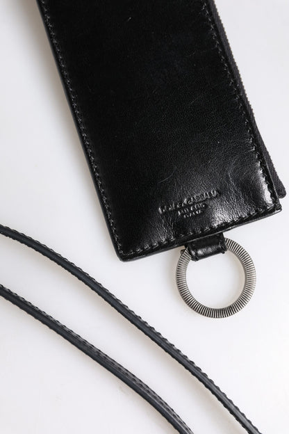 Dolce & Gabbana Horse Leather Cardholder Wallet - Black