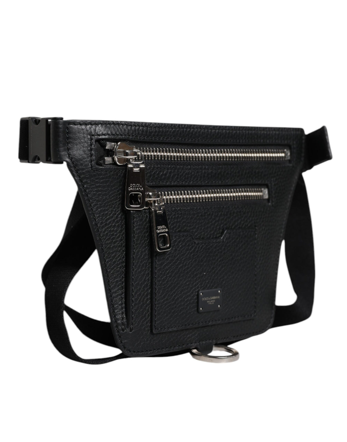 Dolce & Gabbana Calfskin Fanny Pack Backpack - Black