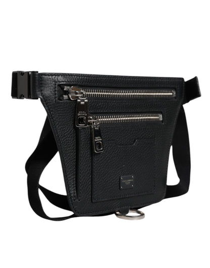 Dolce & Gabbana Calfskin Fanny Pack Backpack - Black