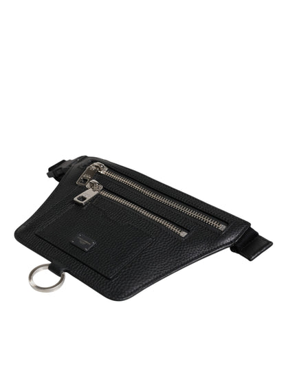 Dolce & Gabbana Calfskin Fanny Pack Backpack - Black