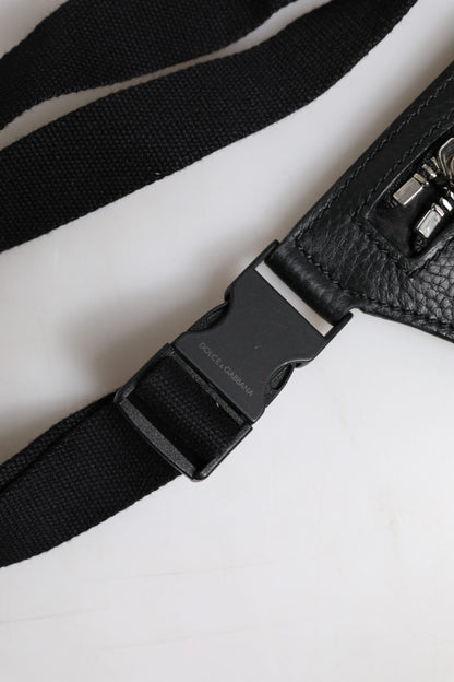 Dolce & Gabbana Calfskin Fanny Pack Backpack - Black