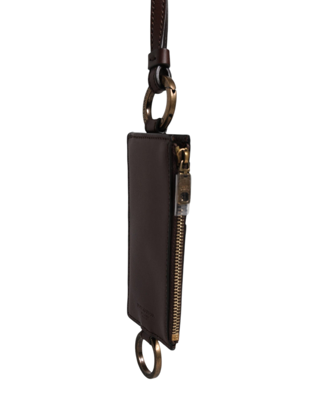 Dolce & Gabbana Calfskin Leather Cardholder Wallet - Brown